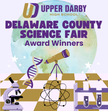 Delaware County Science Fair - with science related icons decorating